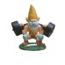 Resin Decorative Garden Courtyard Weightlifting Dwarf Sculpture