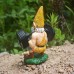 Resin Decorative Garden Courtyard Weightlifting Dwarf Sculpture