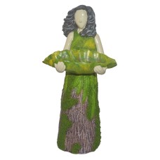Forest Green Goddess Bird Feeder Outdoor Bird Feeder Resin Decoration