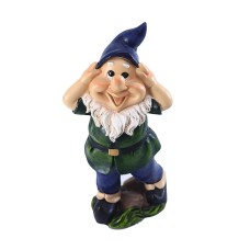 Garden Dwarf Ornaments Don't Listen Don't Speak Don't Look at Outdoor Decorative Resin