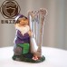 Outdoor Garden Playing Qin Dwarf Wind Chime Resin Decoration