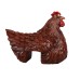 Sandwich hen ornament card slot chicken clamp ladder garden resin ornament