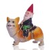 Outdoor Dog Riding Dwarf Decoration Resin