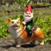 Outdoor Dog Riding Dwarf Decoration Resin