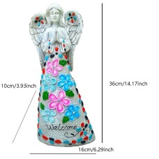 Flower Fairy Outdoor Solar Angel Statue Resin Lamp