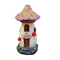Mushroom House Resin Decoration Garden Courtyard Solar Light