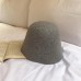 Japan Woolen Felt Fisherman Hat Female Simple Retro Dome Bucket Hat Ins Warm British Bucket Hats Basin Hat Bob Hat Gorros