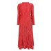 Patchwork Pleated Dress Long Sleeve Half Turtleneck Patchwork Luxury Birthday Party Dresses Female
