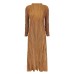 Patchwork Pleated Dress Long Sleeve Half Turtleneck Patchwork Luxury Birthday Party Dresses Female