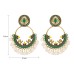 Moon alloy earrings jewelry exaggerated retro Indian style hollowed out bell pendant design sense earrings jewelry