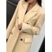 Elegant Thick Warm Woolen Coat  New Autumn Winter Long Sleeve Double Breasted Overcoat Jackets Chemisier 