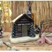 Chimney cabin snow winter incense burner Christmas decoration props home living room decoration