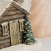 Chimney cabin snow winter incense burner Christmas decoration props home living room decoration