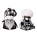 Chef's Day Black and White Plaid Rudolf Doll Plush Elf Cooking Plaid Dwarf