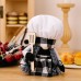Chef's Day Black and White Plaid Rudolf Doll Plush Elf Cooking Plaid Dwarf