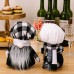Chef's Day Black and White Plaid Rudolf Doll Plush Elf Cooking Plaid Dwarf
