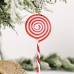 New Christmas Decorative Products Creative Red and White Candy Hangers Plastic Lollipop Hangers Simulated Candy