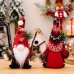 New Christmas decorations, wool ball knitted curved hat, dwarf doll decorations, crutches, American faceless doll