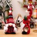 New Christmas decorations, wool ball knitted curved hat, dwarf doll decorations, crutches, American faceless doll