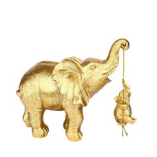 Mother and Child Elephant Resin Crafts, Living Room, Desk, Office, Home Decoration and Decorative Decoration, Creative Gifts