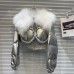 Fashion Women's Spliced Wool Collar Warm Coat Winter  New Long Sleeves Zippers Cotton-padded Jacket Female