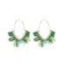 Hand woven V-shaped flower earrings