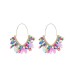 Hand woven V-shaped flower earrings
