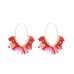 Hand woven V-shaped flower earrings