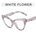 Panda Black and White Flat Mirror New Fashion Cat Eye Personalized Eyeglass Frame Trend Anti Blue Light Retro Glasses Frame