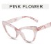 Panda Black and White Flat Mirror New Fashion Cat Eye Personalized Eyeglass Frame Trend Anti Blue Light Retro Glasses Frame