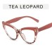 Panda Black and White Flat Mirror New Fashion Cat Eye Personalized Eyeglass Frame Trend Anti Blue Light Retro Glasses Frame