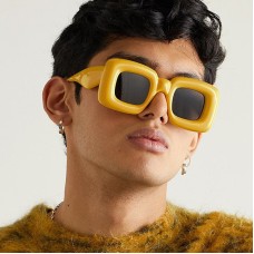 Square inflatable expansion sunglasses, new candy colored sunglasses from Europe and America, personalized trend, large frame sunglasses