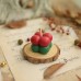 DIY Aromatherapy Candle Tray with Log Slices Wooden minimalist INS Wind Round Candle Wooden Base