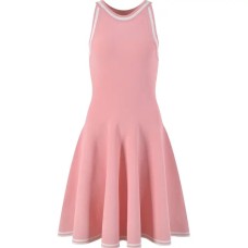 Hot Summer Sleeveless Baby Pink Sweet Women Knitting Ball Gown Quality Halter Tank Dress Hot Summer Sleeveless Baby Pink Sweet Women Knitting Ball Gown Quality Halter Tank Dress