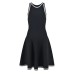 Hot Summer Sleeveless Baby Pink Sweet Women Knitting Ball Gown Quality Halter Tank Dress