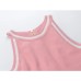 Hot Summer Sleeveless Baby Pink Sweet Women Knitting Ball Gown Quality Halter Tank Dress