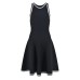 Hot Summer Sleeveless Baby Pink Sweet Women Knitting Ball Gown Quality Halter Tank Dress