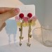 Long tassel butterfly earrings for women
