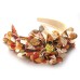 Exaggerated fabric oversized flower and leaf pattern headband