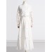Autumn New Product French Retro Palace Style Small and Popular Women's Set Lace Lace Princess Sleeve Solid Color Set