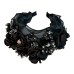 Fabric Flower Heavy Industry Wide Edge Crystal Super Immortal Women's Headband Headwear