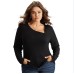 Diagonal collar off shoulder casual fashion versatile knitted long sleeved top