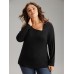 Diagonal collar off shoulder casual fashion versatile knitted long sleeved top