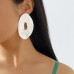 New Exaggerated Irregular Oval Earrings Fashion Hollow out Metal Geometric Large Earrings For Women Jewelry Gift Wholesale