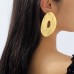 New Exaggerated Irregular Oval Earrings Fashion Hollow out Metal Geometric Large Earrings For Women Jewelry Gift Wholesale