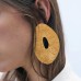New Exaggerated Irregular Oval Earrings Fashion Hollow out Metal Geometric Large Earrings For Women Jewelry Gift Wholesale