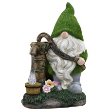 Outdoor white bearded dwarf resin ornaments