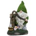 Outdoor white bearded dwarf resin ornaments