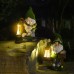 Outdoor white bearded dwarf resin ornaments