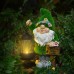 Outdoor white bearded dwarf resin ornaments